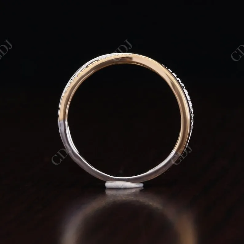 0.17CT Round Cut Natural Diamond Trio Stacking Wedding Band