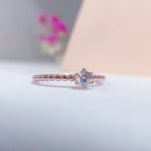 0.3 Carat Solitaire Moissanite Diamond Ring