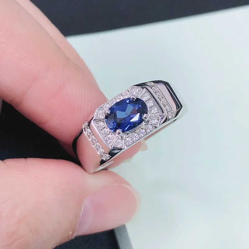 1 Carat Lab Grown Sapphire Ring for Her