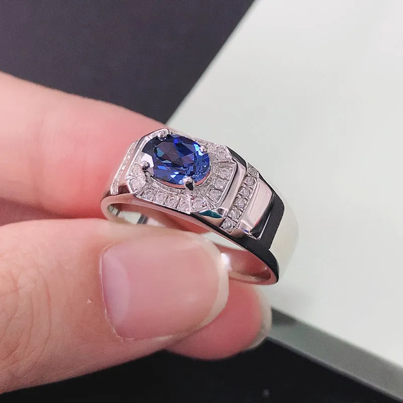 1 Carat Lab Grown Sapphire Ring for Her