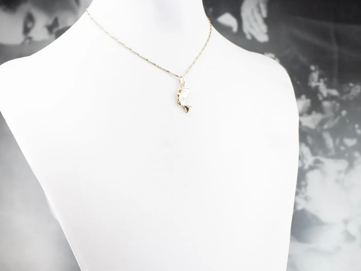 14K Gold Nefertiti Charm or Pendant