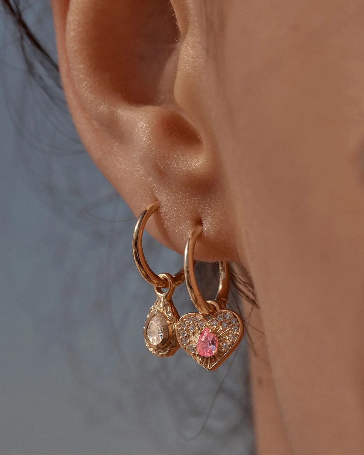 18k Gold Vermeil Connect With Your Heart Hoops