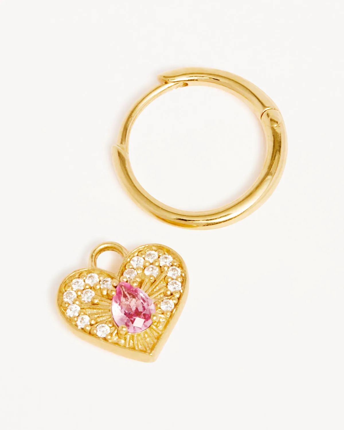 18k Gold Vermeil Connect With Your Heart Hoops