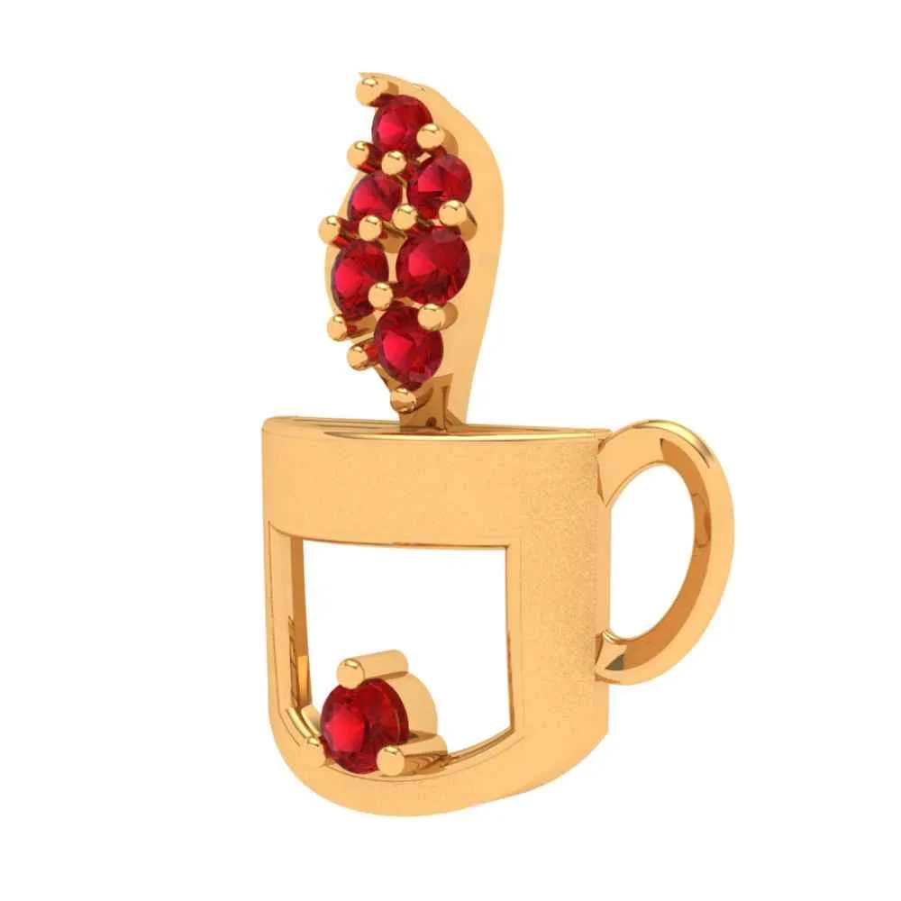 22k Gold Alice Tea Cup Pendant