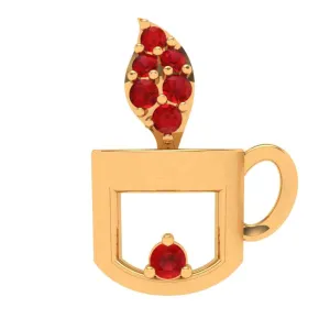 22k Gold Alice Tea Cup Pendant