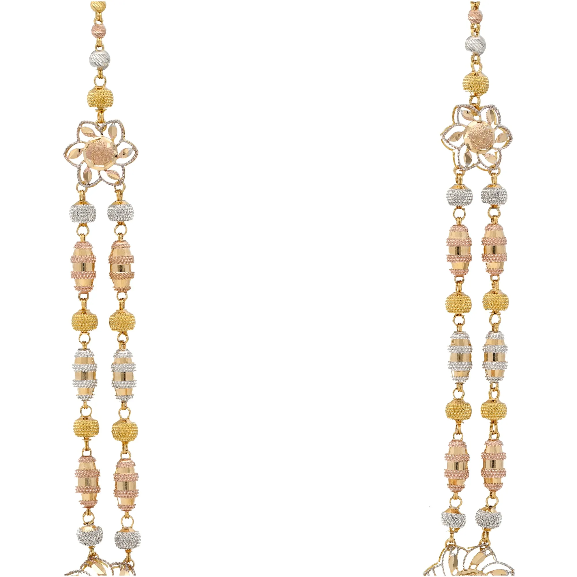 22K Multi-Tone Gold Jewelry Set (75.7gm)