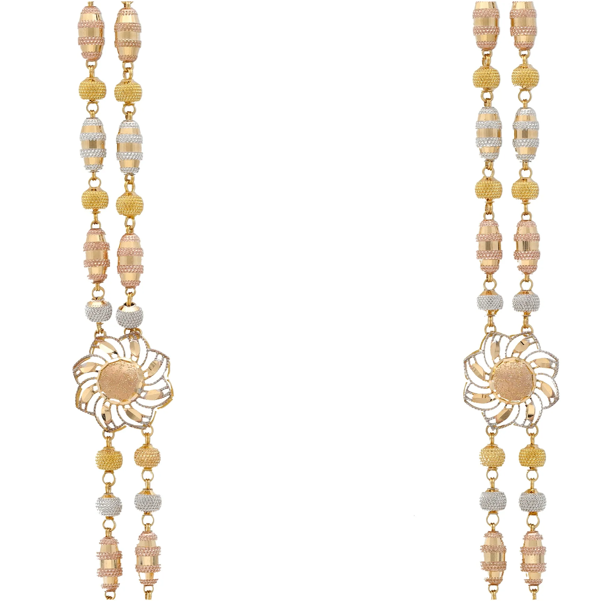 22K Multi-Tone Gold Jewelry Set (75.7gm)