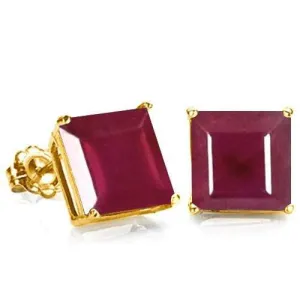 2.64 CT GENUINE RUBY 10KT SOLID GOLD EARRINGS STUD