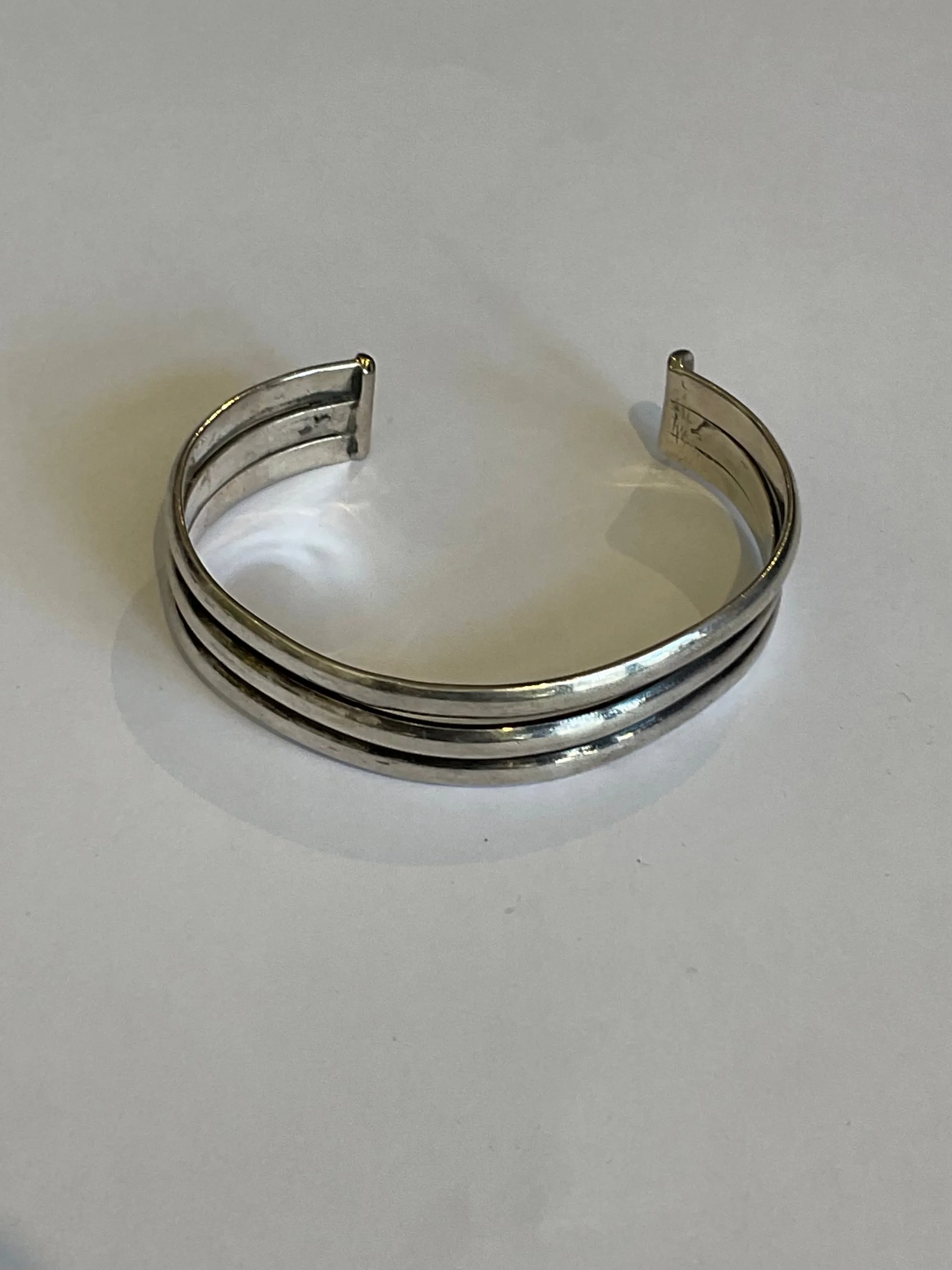 3 Bar Silver Cuff