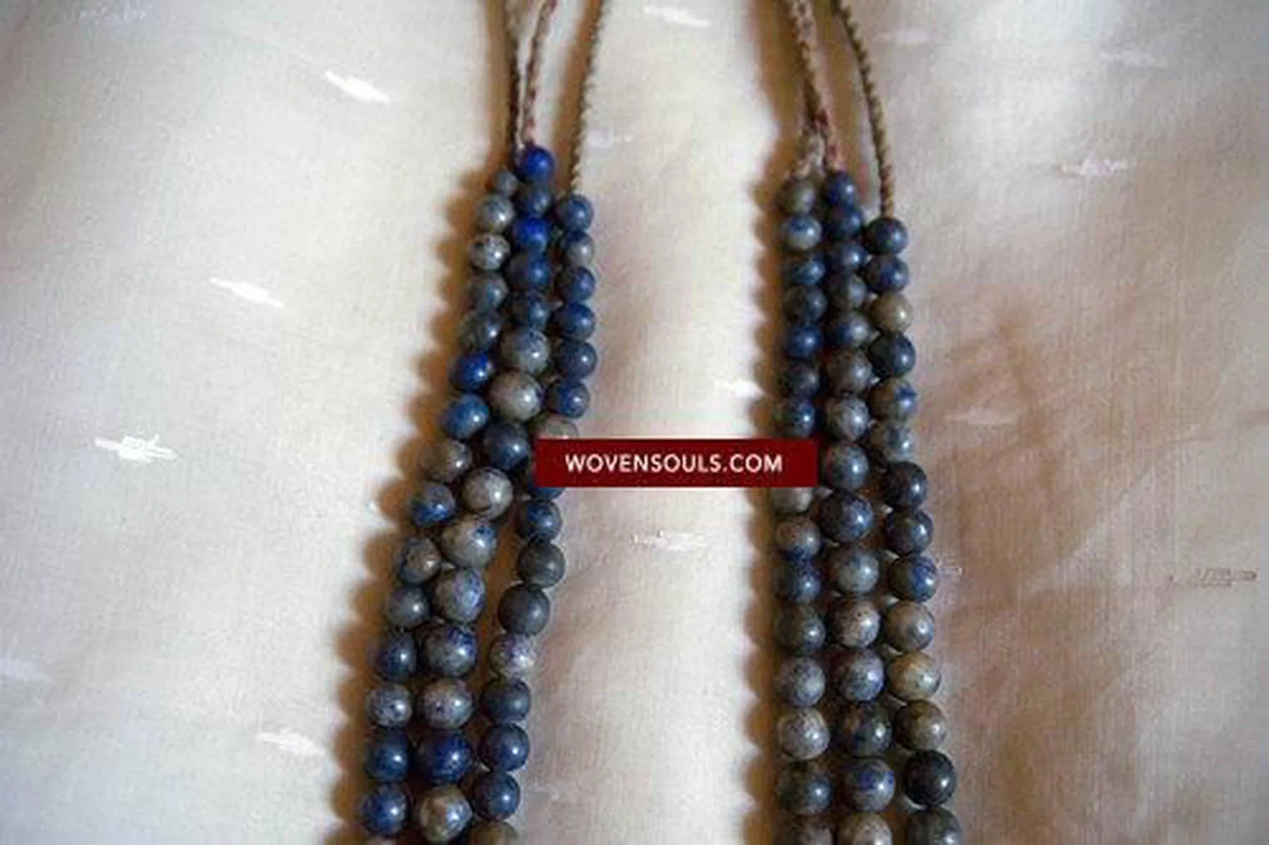 379 SOLD Old Tribal Lapis Bead Necklace - Set of 3 Strings