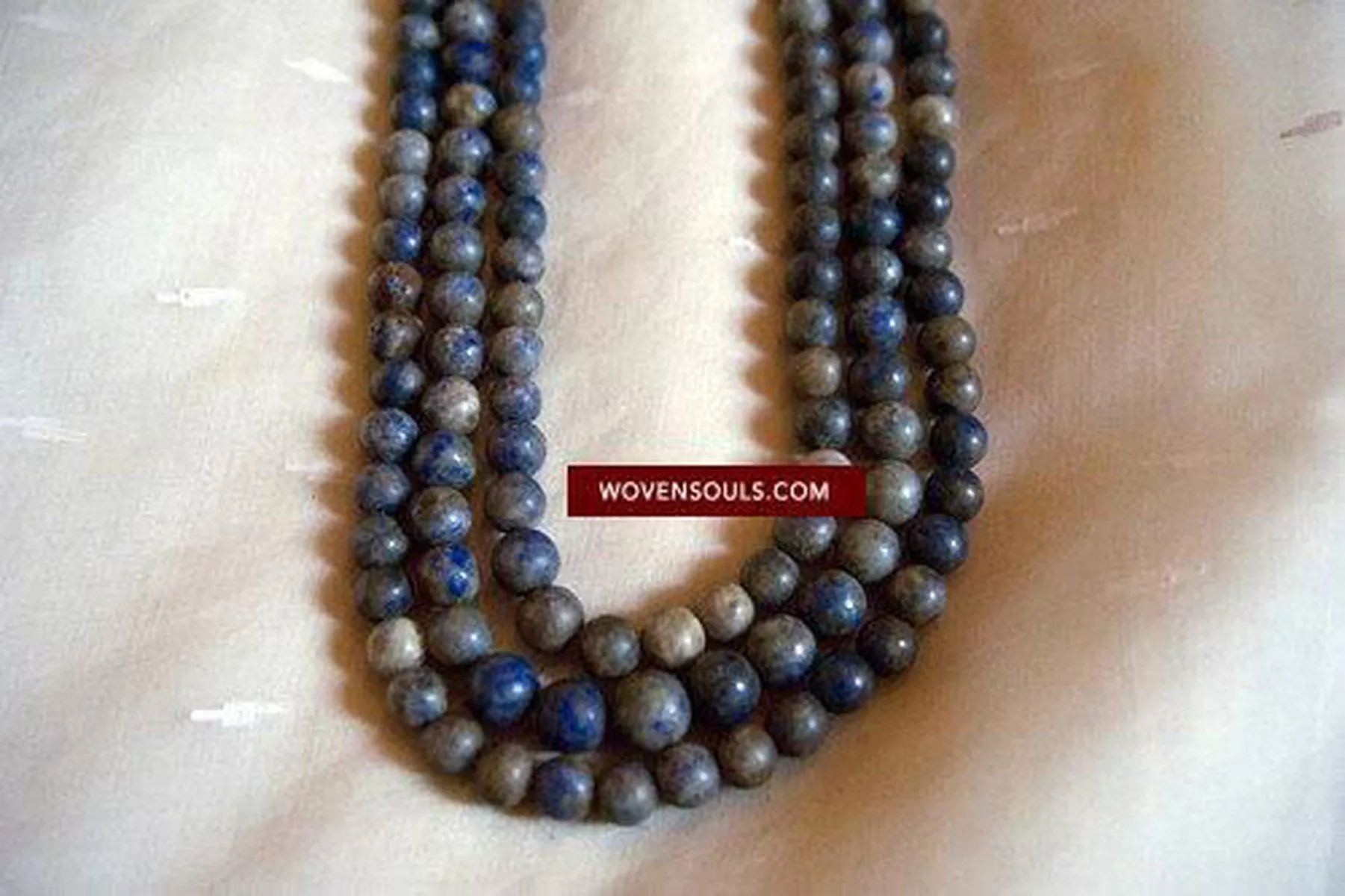 379 SOLD Old Tribal Lapis Bead Necklace - Set of 3 Strings