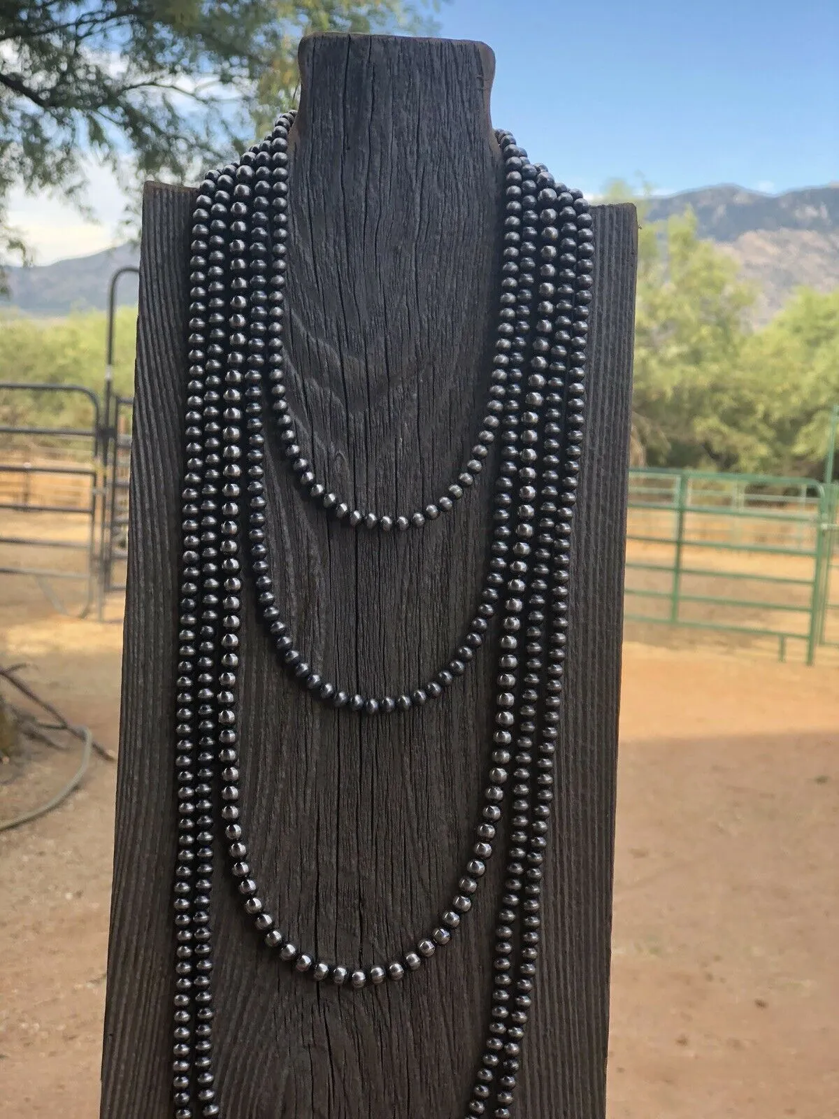 5mm Navajo Pearl Beaded Necklace