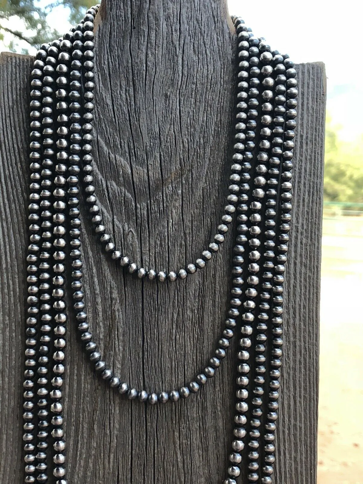 5mm Navajo Pearl Beaded Necklace