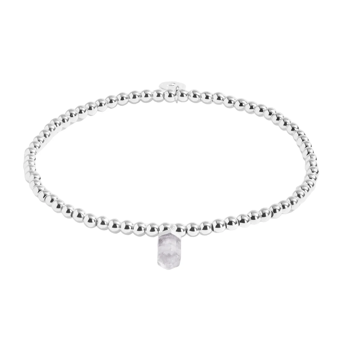 Affirmation Crystal 'Intuition' Bracelet | Silver Plated with Clear Quartz