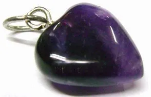 Amethyst Pendant Heart Shape Crystal Stone Pendant for Reiki Healing and Crystal Healing Stone Pendant