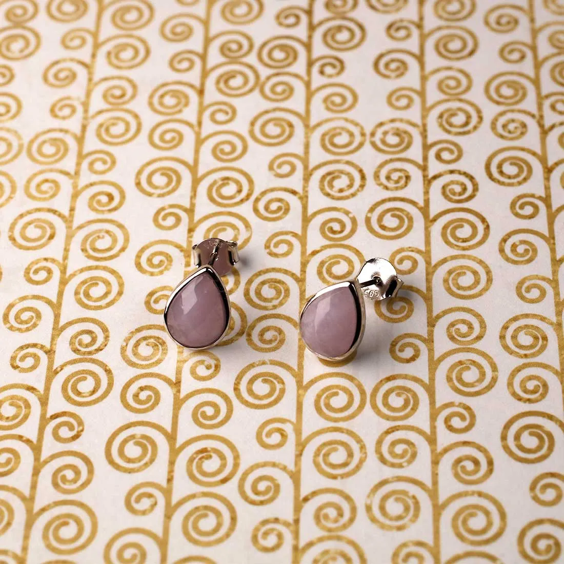 Amethyst Teardrop Stud Earrings