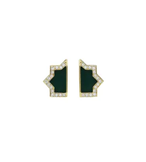 Andalus Edge Green Onyx Earrings