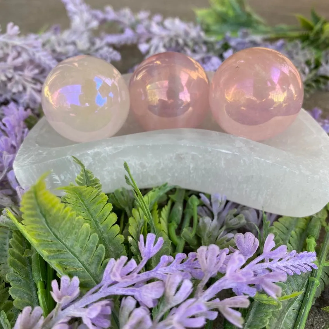 Angel Aura Rose Quartz Sphere, Crystal for Love and Friendship