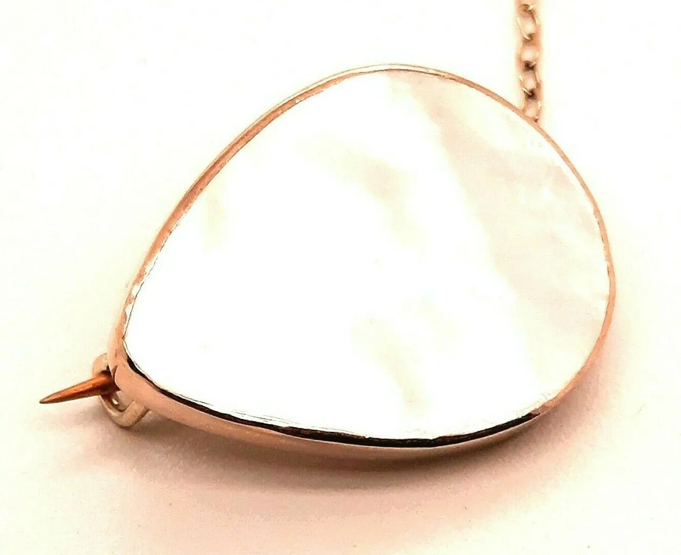 Antique (c.1900) 9ct Rose Gold & Mother of Pearl Brooch