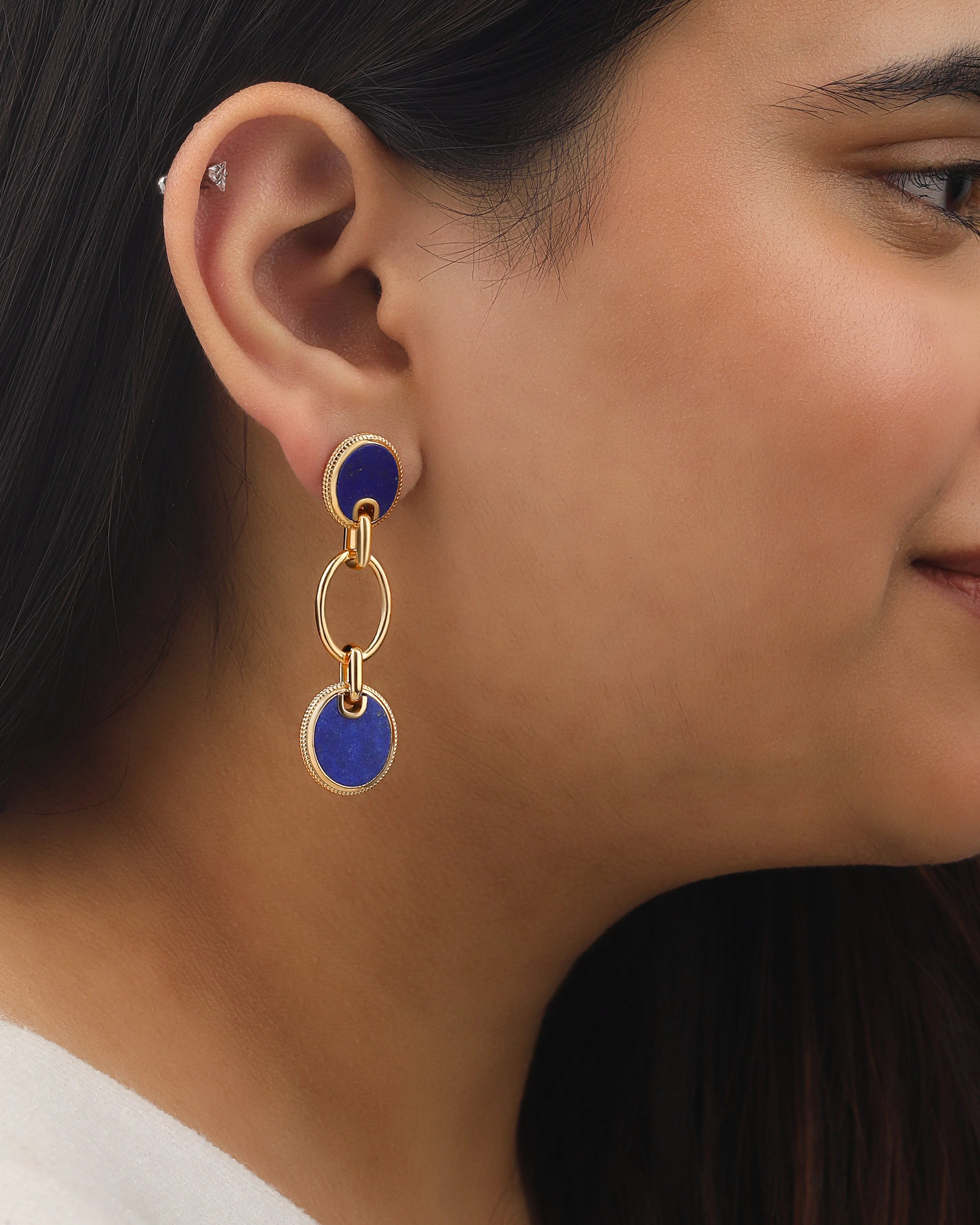 Ara Lapis Vermeil Cascade Earrings