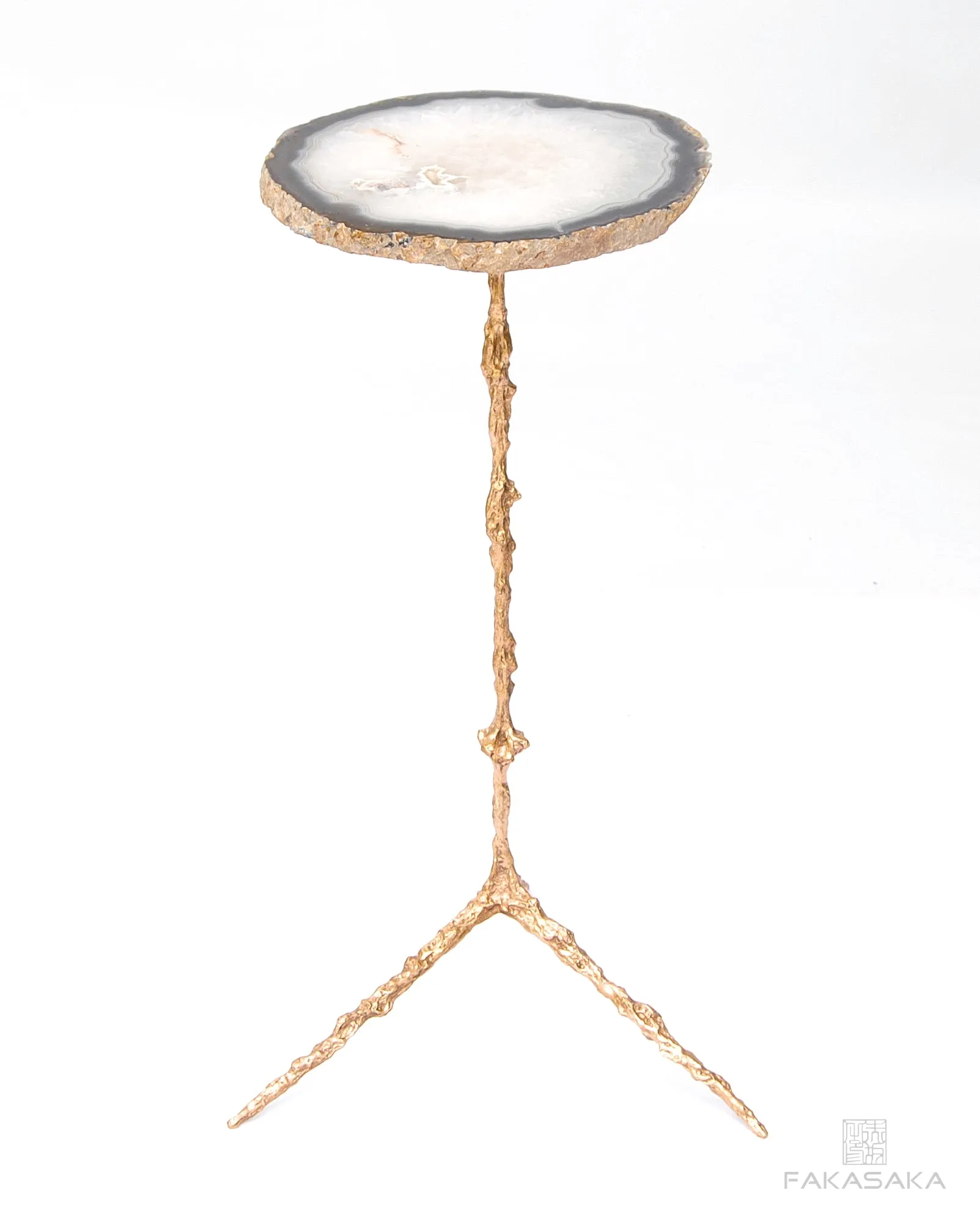 AVIDAN DRINK TABLE<br><br>AGATE<br>POLISHED BRONZE