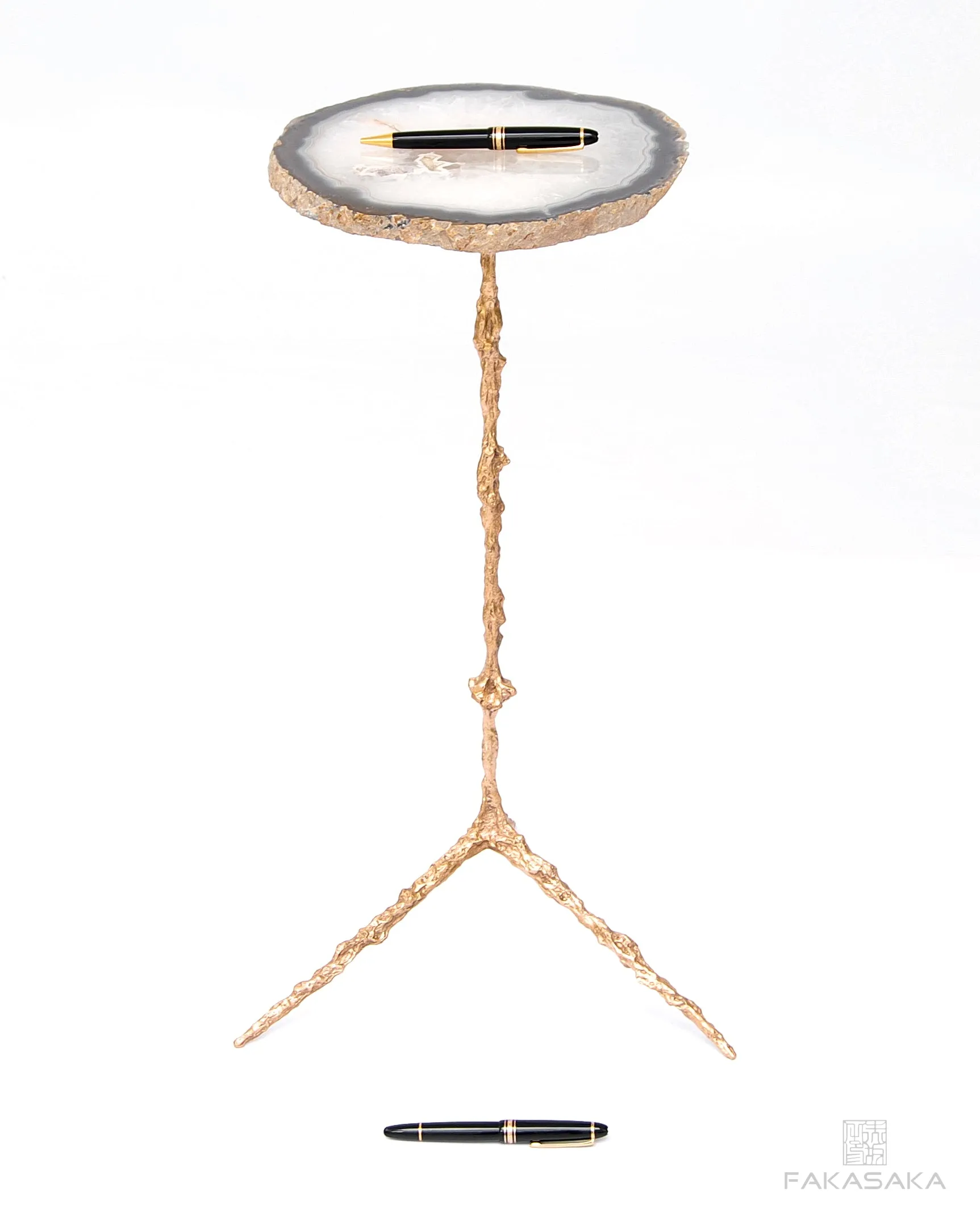 AVIDAN DRINK TABLE<br><br>AGATE<br>POLISHED BRONZE