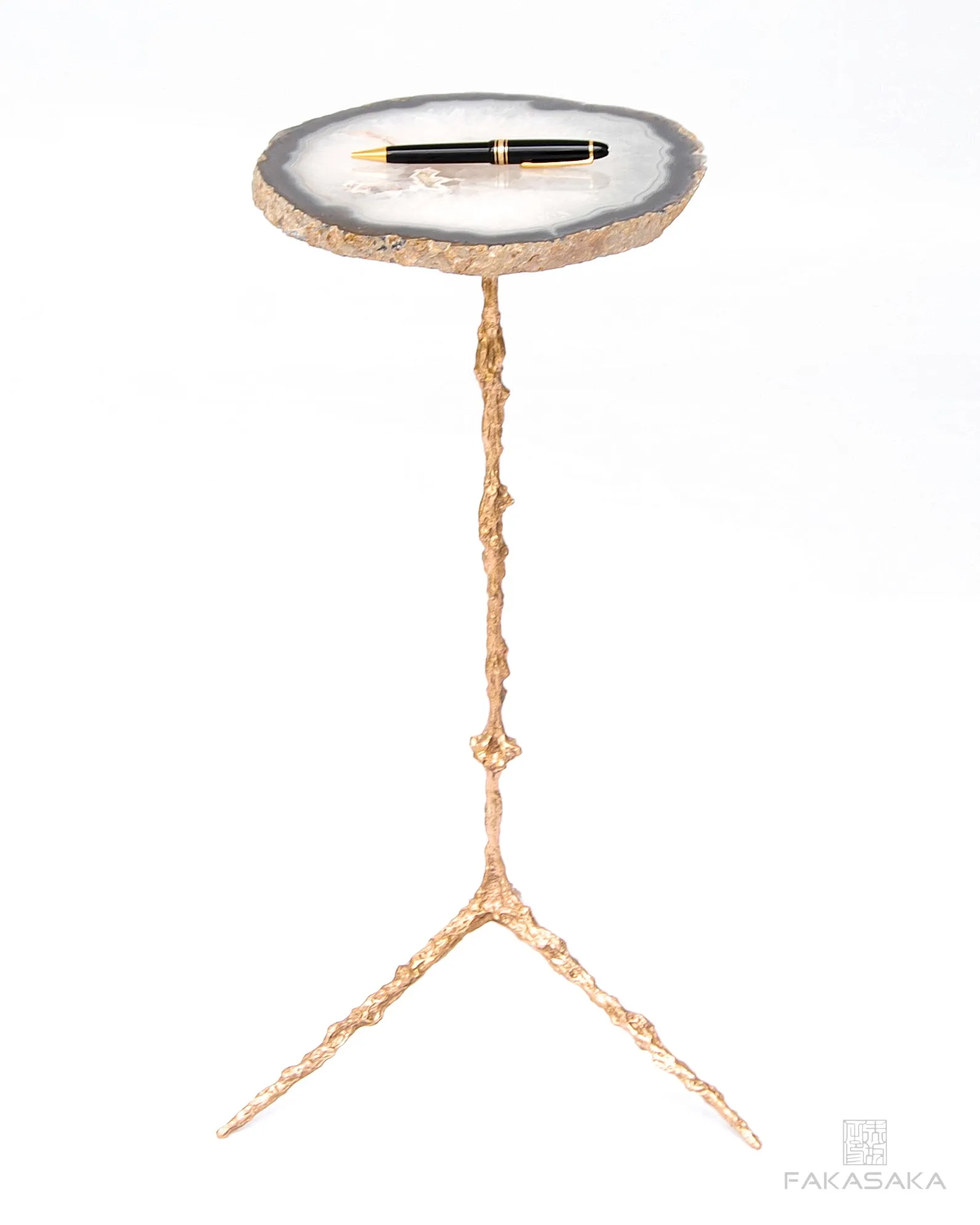 AVIDAN DRINK TABLE<br><br>AGATE<br>POLISHED BRONZE