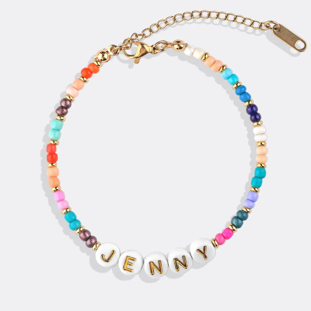 Beaded Name Bracelet | Joyful