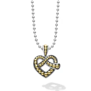 Beloved Two-Tone Heart Pendant Necklace