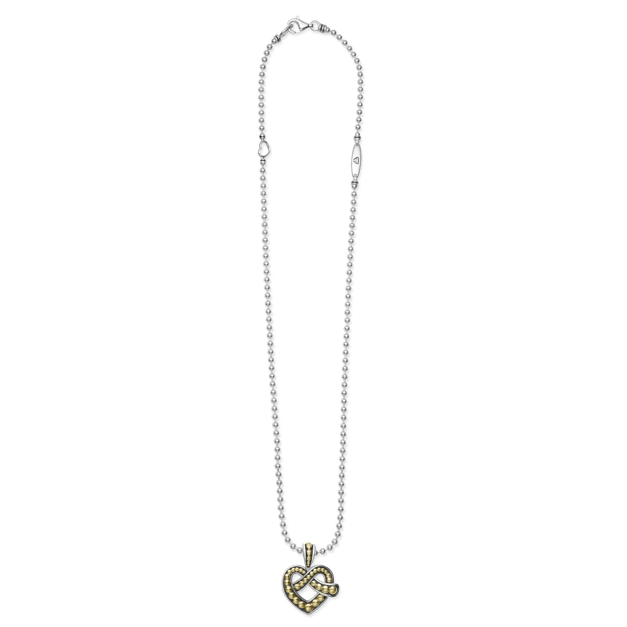 Beloved Two-Tone Heart Pendant Necklace