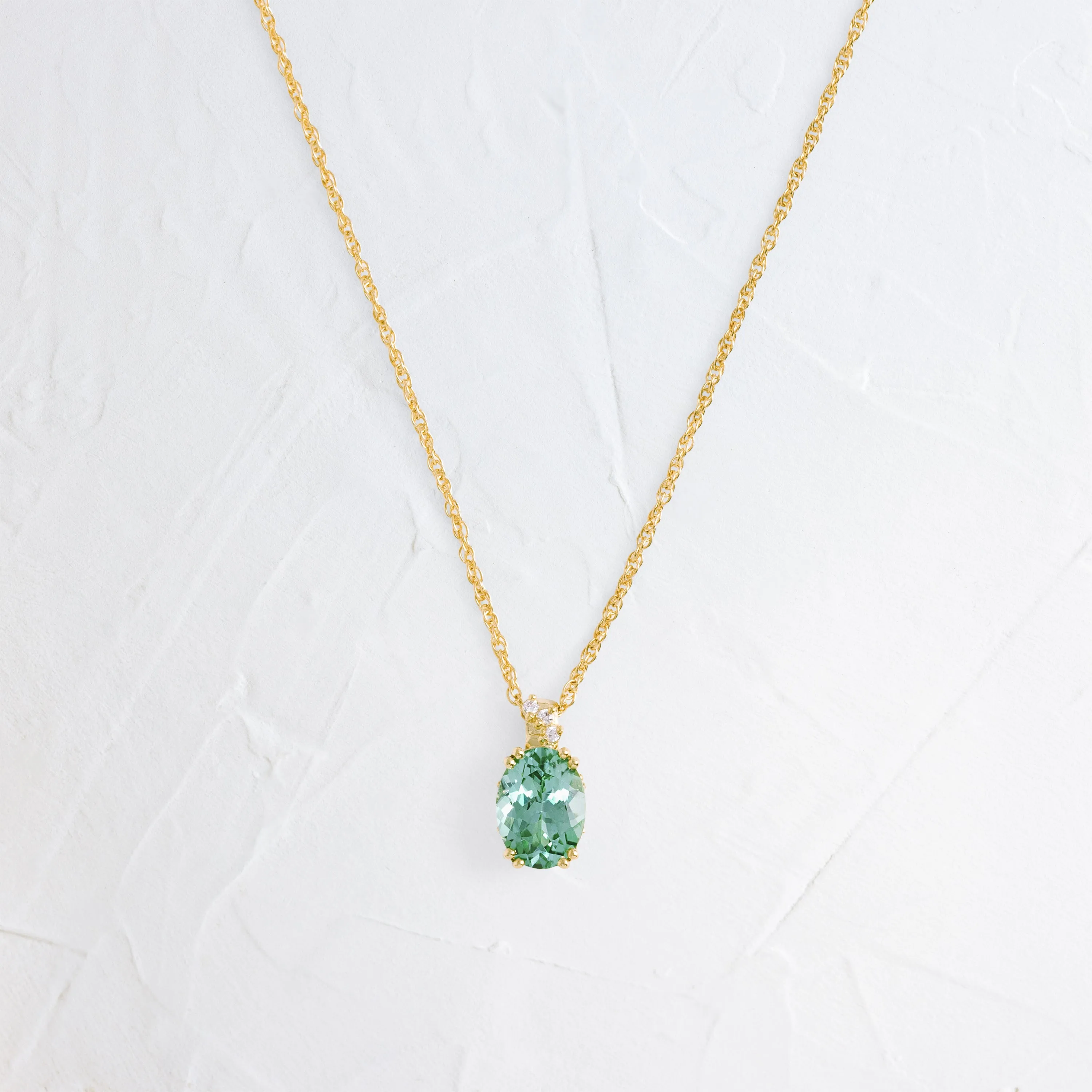 Bewilder Necklace, 0.96ct. Mint Green Tourmaline - OOS