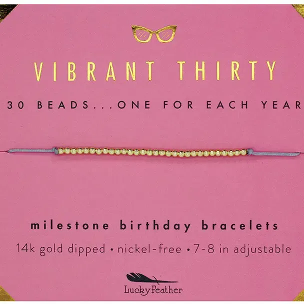 Birthday Milestone Bracelet 30th