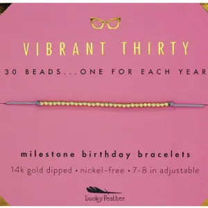 Birthday Milestone Bracelet 30th