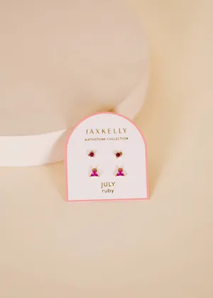 Birthstone Stud Earring Set - July