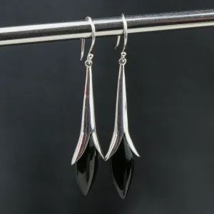 Black Onyx Long Dangle Earring