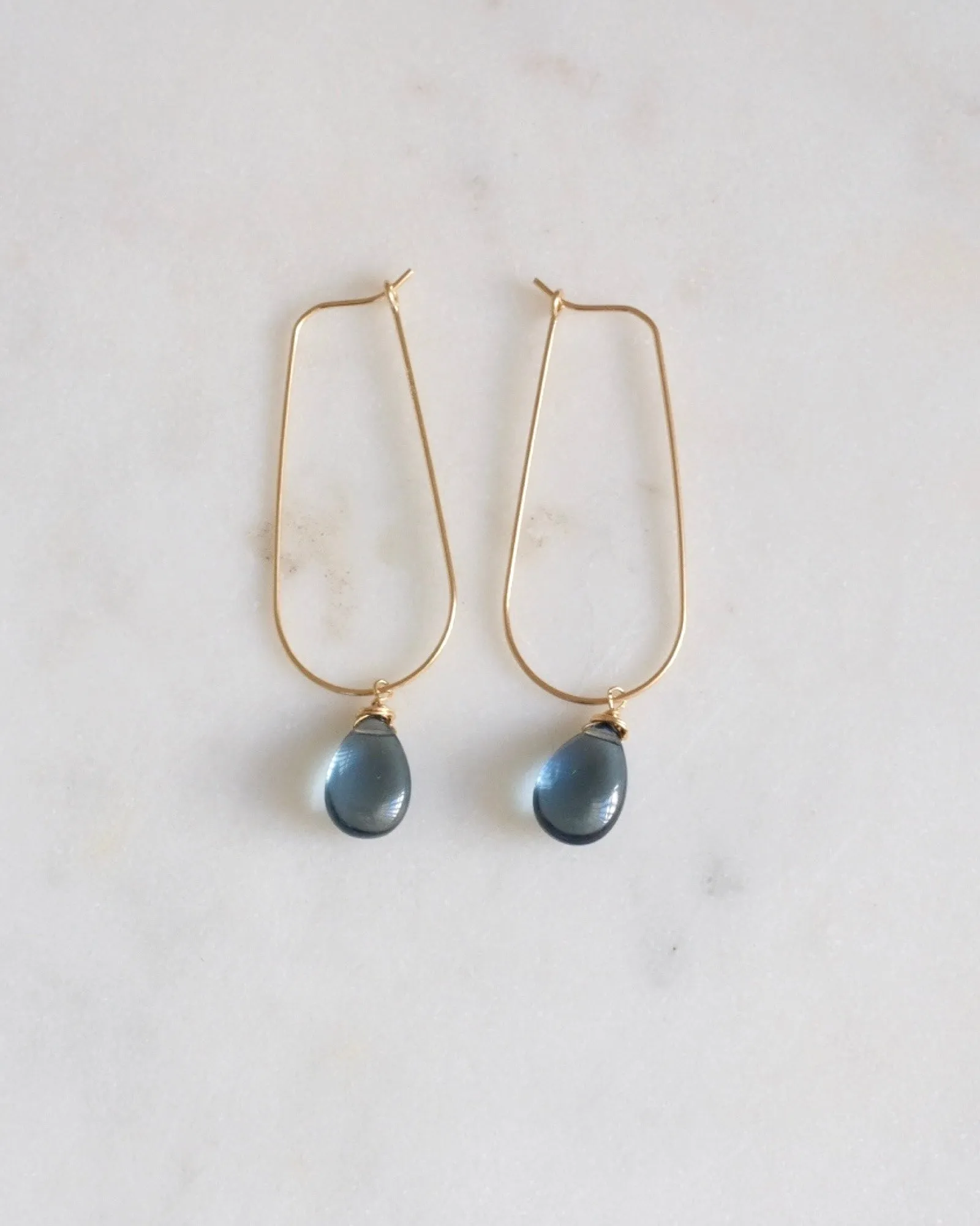 Blue Quartz U Hoops