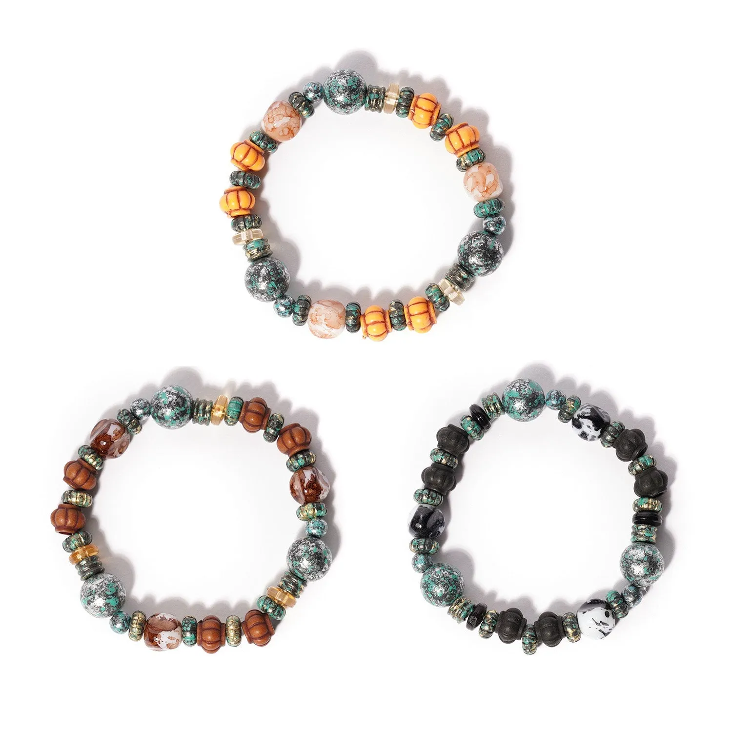 Bohemian Multi Beaded Stretch Bracelet