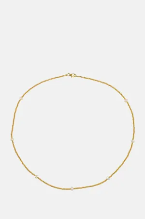 Cami Necklace Gold and Pearl