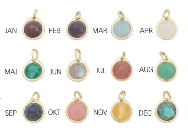 Charm Birthstone Gold