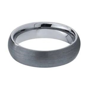 Classic Brushed Silver Tungsten Ring (6mm)