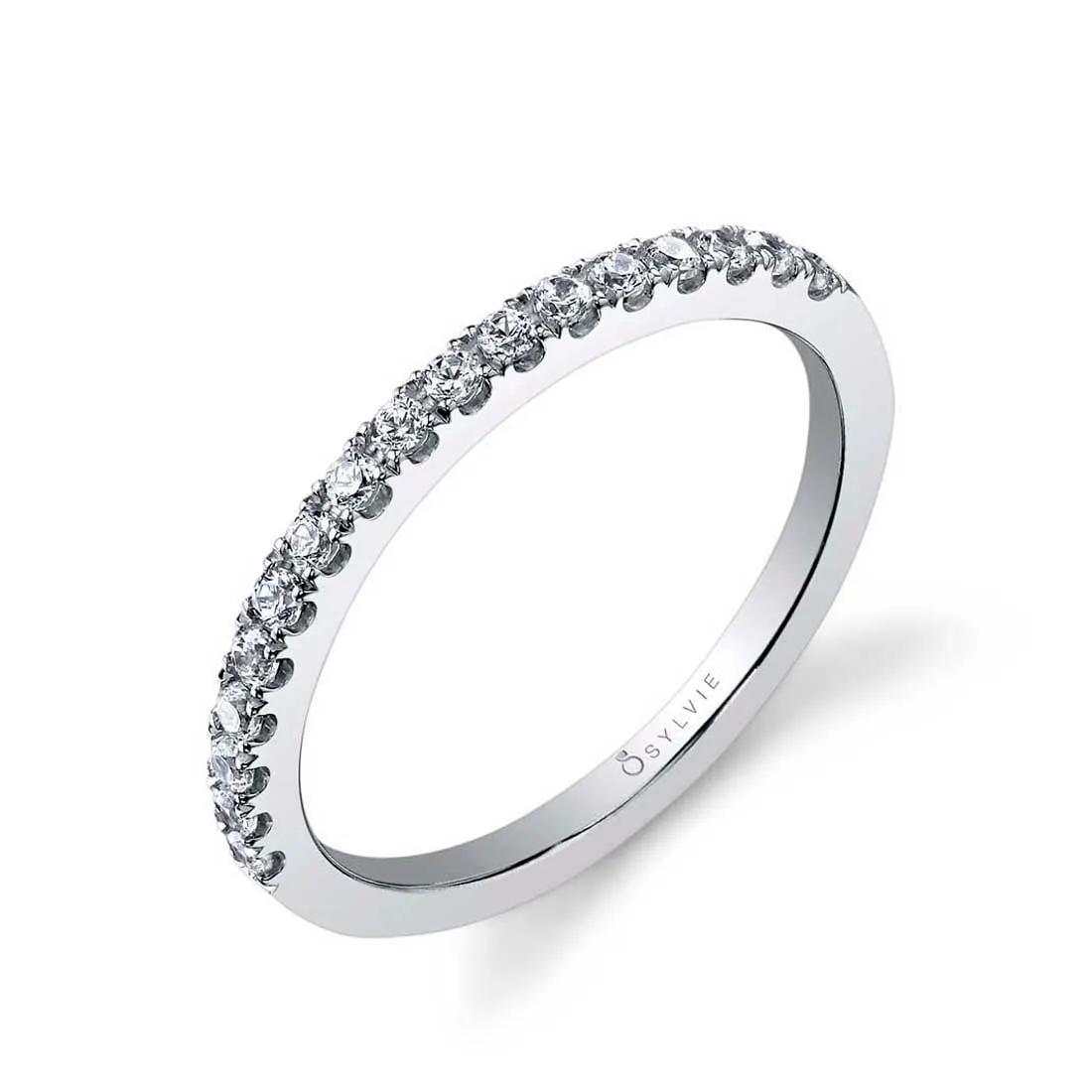 Classic Diamond Wedding Band - Chantelle Platinum White