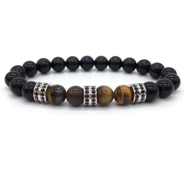 Classy Men Beaded Pavé Bracelet