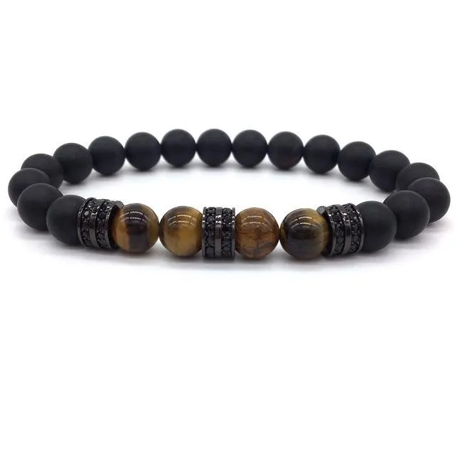 Classy Men Beaded Pavé Bracelet