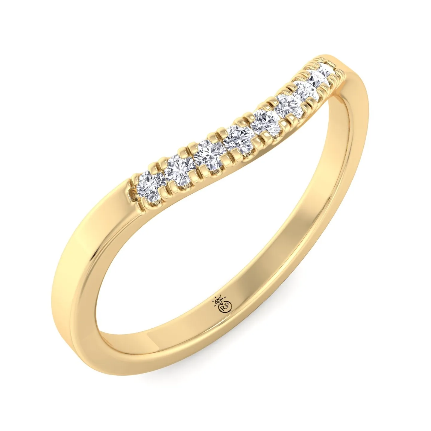 Coast - Curved Pave Wedding Band (0.04 CT)