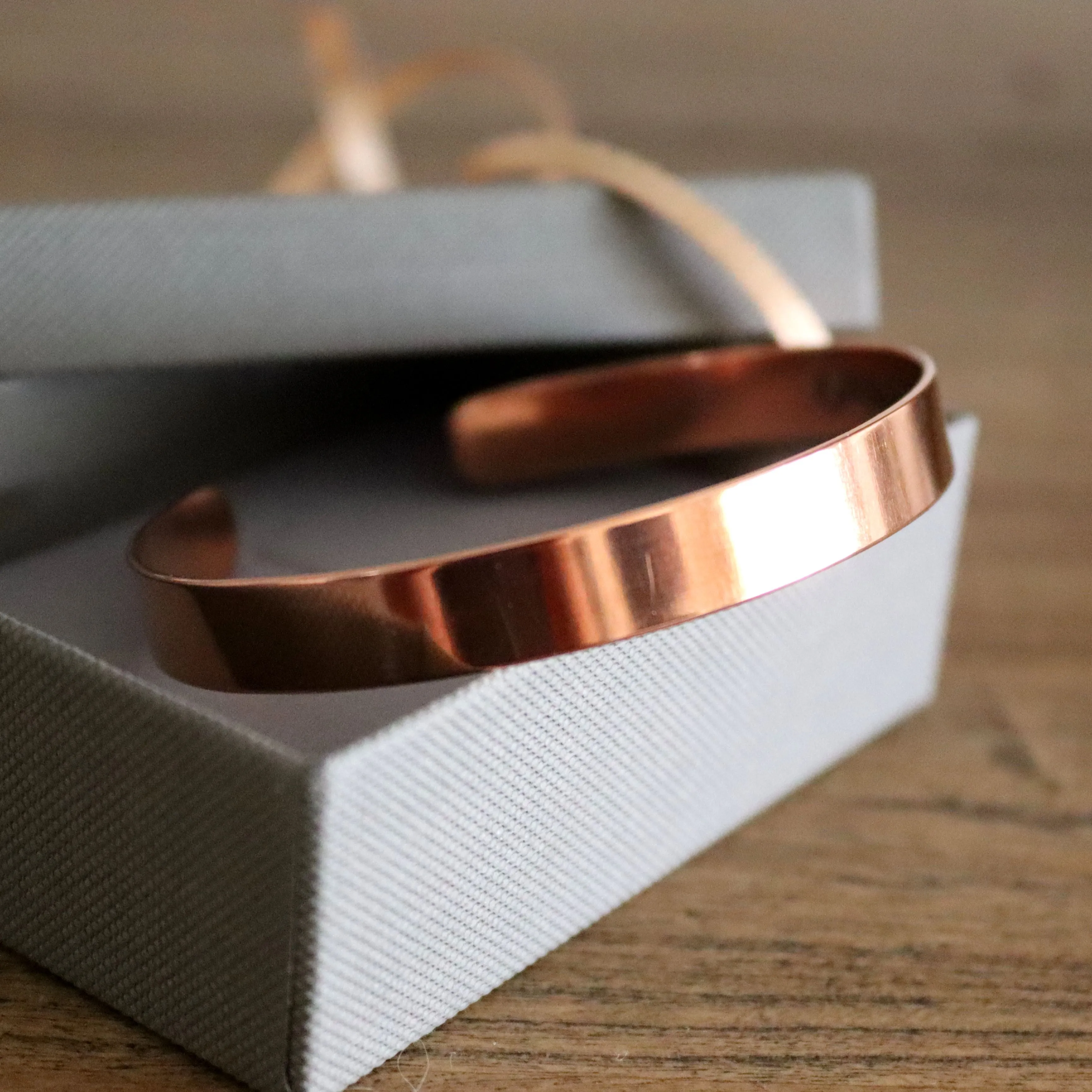 Copper Bracelet for Men or Women Personalized Copper cuff bracelet Custom Engraved Forged Bangle Cuff Copper 7 Year Anniversary Gift