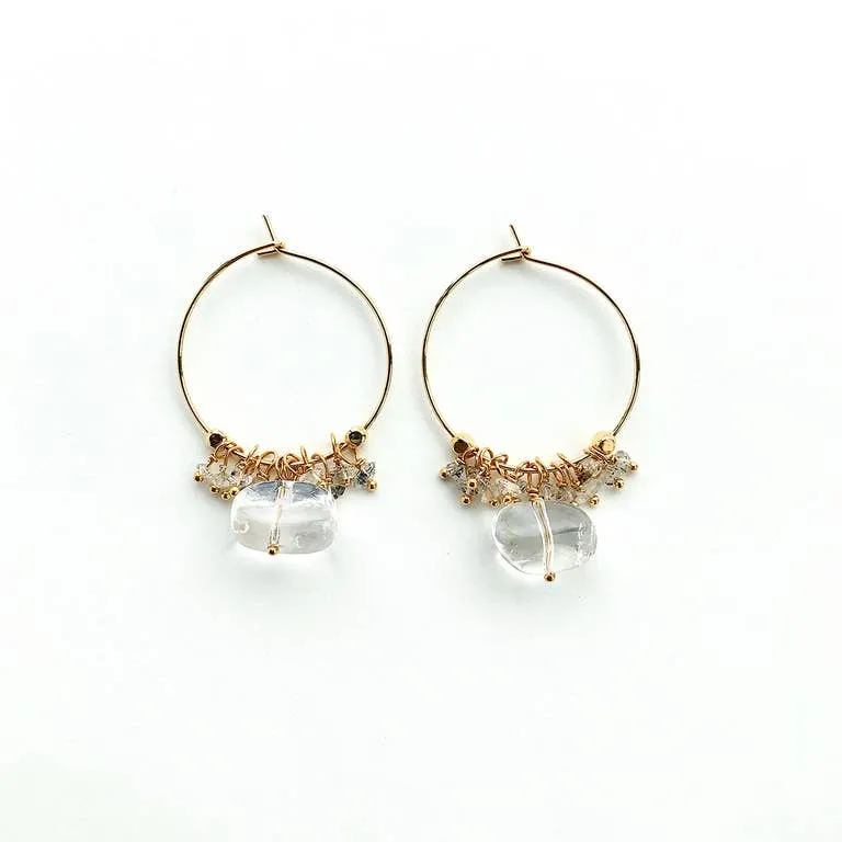 Crystal Hoop Earrings