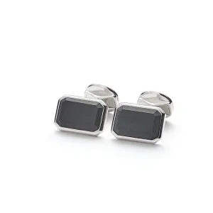 Cufflinks Rectangle Onyx Matte