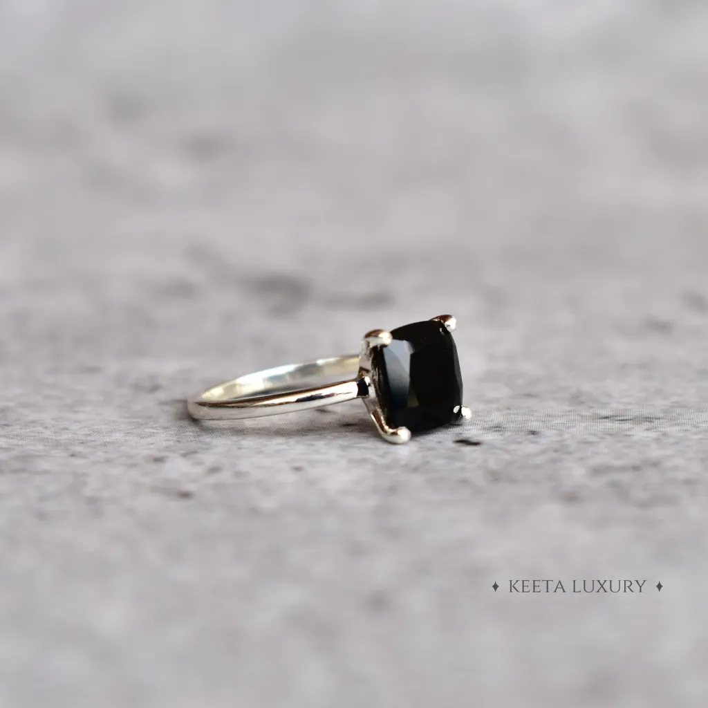 Cushion Beauty - Black Onyx Ring