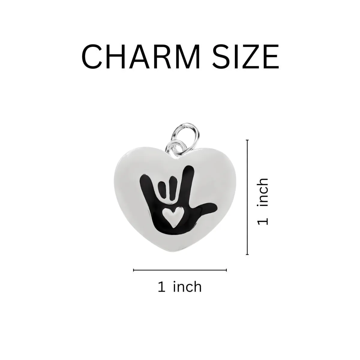 Deaf Symbol for I love You Hand Sign Beaded Charm Bracelets