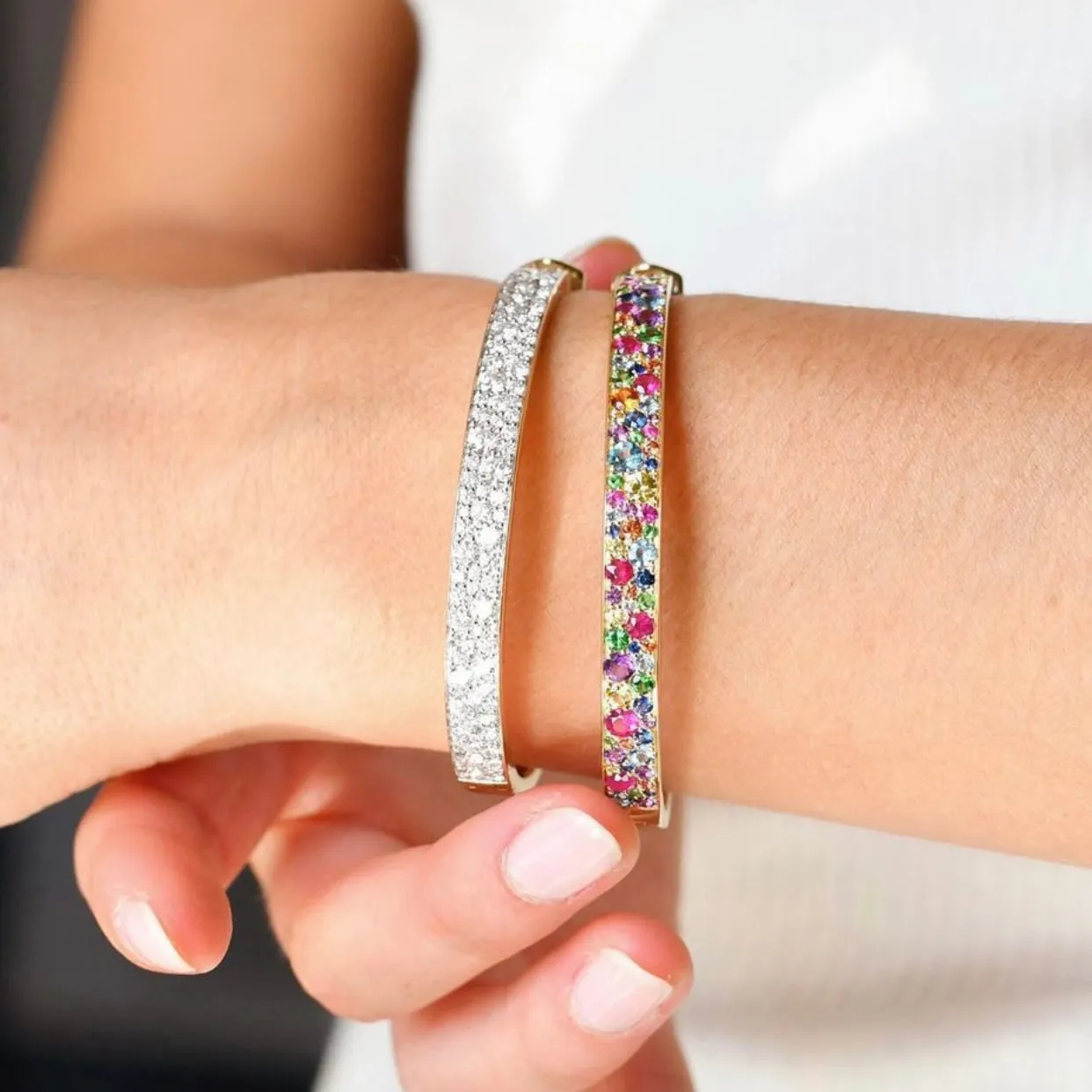 Diamond Cluster Bangle